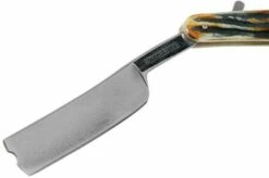 Rough Ryder Folding Razor Cinnamon Stag RR2159 Damascus Straight Razor -KNIVESANDTOOLS Sales RY2159 03 rough ryder