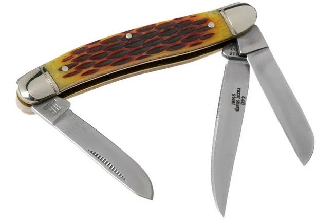 Rough Ryder Stockman Amber Bone RR438 Slipjoint Pocket Knife 4 Rough Ryder Stockman Amber Bone RR438 Slipjoint Pocket Knife - Image 2