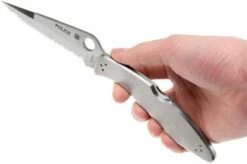 Spyderco Police C07S Serrated Pocket Knife -KNIVESANDTOOLS Sales SP C07S 08 spyderco spc07s 08
