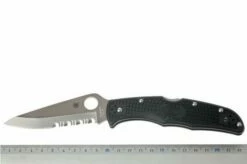 Spyderco Endura 4 C10PSBK Partly Serrated Pocket Knife -KNIVESANDTOOLS Sales SP C10PSBK 05 spyderco endura half gekarteld spc10psbk d5
