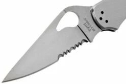 Spyderco Harrier 2 Stainless BY01PS2 Partly Serrated Pocket Knife -KNIVESANDTOOLS Sales SPBY01PS2 03 spyderco