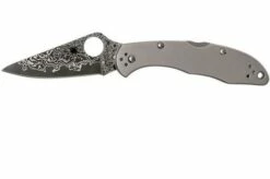 Spyderco Delica 4 Titanium Damascus C11TIPD Pocket Knife