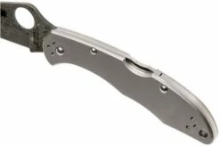 Spyderco Delica 4 Titanium Damascus C11TIPD Pocket Knife -KNIVESANDTOOLS Sales SPC11TIPD 07 spyderco spc11tipd 07