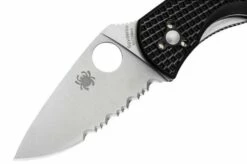 Spyderco Persistence Lightweight C136PSBK FRN Partially Serrated Pocket Knife -KNIVESANDTOOLS Sales SPC136PSBK 03 spyderco