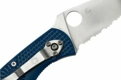 Spyderco Persistence Lightweight C136SBL Serrated S35VN Blue FRN Pocket Knife -KNIVESANDTOOLS Sales SPC136SBL 05 spyderco