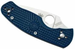 Spyderco Persistence Lightweight C136SBL Serrated S35VN Blue FRN Pocket Knife -KNIVESANDTOOLS Sales SPC136SBL 06 spyderco