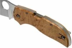 Spyderco Chaparral Birdseye Maple Wood C152WDP Pocket Knife -KNIVESANDTOOLS Sales SPC152WDP 07 spyderco