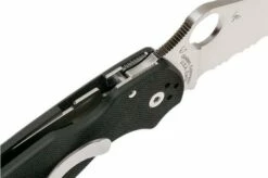 Spyderco Para 3 C223GPS Partly Serrated Pocket Knife -KNIVESANDTOOLS Sales SPC223GPS 06 spyderco spc223gps 06 1
