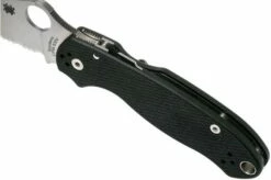 Spyderco Para 3 C223PBK Serrated Pocket Knife -KNIVESANDTOOLS Sales SPC223GS 07 spyderco
