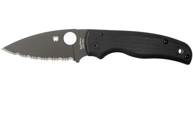 Spyderco Shaman C229GSBK Serrated Pocket Knife, Sal Glesser Design 3 Spyderco Shaman C229GSBK Serrated Pocket Knife, Sal Glesser Design