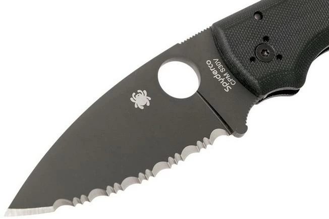 Spyderco Shaman C229GSBK Serrated Pocket Knife, Sal Glesser Design 5 Spyderco Shaman C229GSBK Serrated Pocket Knife, Sal Glesser Design - Image 3