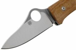 Spyderco SpyOpera C255CMP Brown Canvas Micarta Pocket Knife -KNIVESANDTOOLS Sales SPC255CMP 03 spyderco v202106