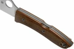 Spyderco SpyOpera C255CMP Brown Canvas Micarta Pocket Knife -KNIVESANDTOOLS Sales SPC255CMP 07 spyderco v202106