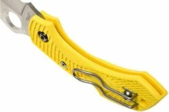 Spyderco Dragonfly 2 Salt Hawkbill C28SYL2HB Serrated Pocket Knife -KNIVESANDTOOLS Sales SPC28SYL2HB 05 spyderco spc28syl2hb 05