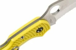 Spyderco Dragonfly 2 Salt Hawkbill C28SYL2HB Serrated Pocket Knife -KNIVESANDTOOLS Sales SPC28SYL2HB 06 spyderco spc28syl2hb 06
