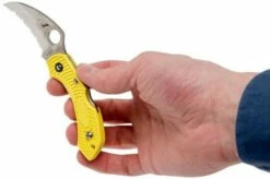 Spyderco Dragonfly 2 Salt Hawkbill C28SYL2HB Serrated Pocket Knife -KNIVESANDTOOLS Sales SPC28SYL2HB 08 spyderco spc28syl2hb 08