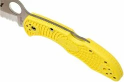 Spyderco C88SYL2 Salt 2 Serrated, Yellow -KNIVESANDTOOLS Sales SPC88SYL2 07 spyderco spc88syl2 07