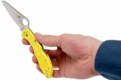 Spyderco C88SYL2 Salt 2 Serrated, Yellow -KNIVESANDTOOLS Sales SPC88SYL2 08 spyderco spc88syl2 08