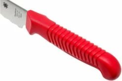 Spyderco K05SRD Paring Knife 11 Cm, Red Serrated -KNIVESANDTOOLS Sales SPK05SRD 05 spyderco kitchen