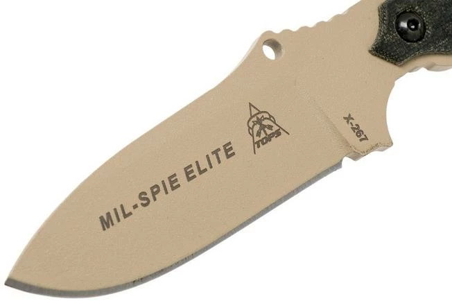 TOPS Knives TOPS Mil-SPIE Elite Black Canvas Micarta MIL3-ELITE Survival Knife 5 TOPS Knives TOPS Mil-SPIE Elite Black Canvas Micarta MIL3-ELITE Survival Knife - Image 3