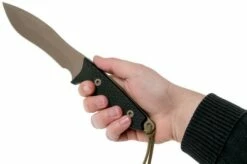 Spartan Blades Ronin Shinto, FDE Blade, Black Handle, Outdoor Knife -KNIVESANDTOOLS Sales USSB47DEBKNLTN 06 spartan blades