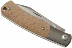 Viper Hug V5992CN Natural Canvas Micarta Pocket Knife, Sacha Thiel Design -KNIVESANDTOOLS Sales VPV5992CN 04 viper