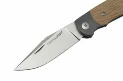 Viper Twin, V6002CN, Satin M390, Natural Canvas Micarta Pocket Knife, Fabrizio Silvestrelli Design -KNIVESANDTOOLS Sales VPV6002CN 03 viper