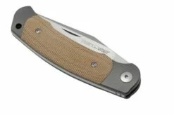 Viper Twin, V6002CN, Satin M390, Natural Canvas Micarta Pocket Knife, Fabrizio Silvestrelli Design -KNIVESANDTOOLS Sales VPV6002CN 06 viper