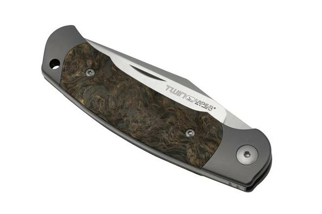 Viper Twin, V6002FCG, Satin M390, Gold Dark Matter Pocket Knife, Fabrizio Silvestrelli Design 8 Viper Twin, V6002FCG, Satin M390, Gold Dark Matter Pocket Knife, Fabrizio Silvestrelli Design - Image 6