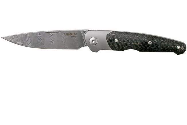 Viper Key VA5978FCB Bolster Damascus Copper Carbon Fibre Pocket Knife 3 Viper Key VA5978FCB Bolster Damascus Copper Carbon Fibre Pocket Knife