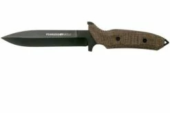 Viper Fearless VT4020CM Sleipner DLC, Brown Canvas Micarta, Fixed Knife, Rumici Design