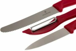 Victorinox SwissClassic Vegetable Knives In Red, Set Of 3, 6.7111.31 -KNIVESANDTOOLS Sales VT6 7111 31 03 victorinox vt6 7111 31 03