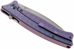 WE Knife Balaenoptera WK712B Pocket Knife, Purple Handle, Stonewashed Blade -KNIVESANDTOOLS Sales WK712B 04 we knife wk712b 04