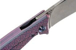 WE Knife Balaenoptera WK712B Pocket Knife, Purple Handle, Stonewashed Blade -KNIVESANDTOOLS Sales WK712B 06 we knife wk712b 06