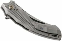 WE Knife 713C Sea Monster Gray Handle, Two Tone Blade Pocket Knife -KNIVESANDTOOLS Sales WK713C 04 we knife wk713c 04