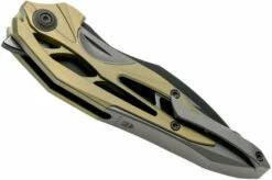 WE Knife Arrakis 906A Pocket Knife, Gold Grey, Elijah Isham Design -KNIVESANDTOOLS Sales WK906A 04 we knife