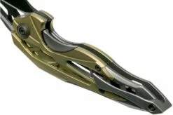 WE Knife Arrakis 906A Pocket Knife, Gold Grey, Elijah Isham Design -KNIVESANDTOOLS Sales WK906A 05 we knife