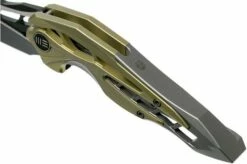 WE Knife Arrakis 906A Pocket Knife, Gold Grey, Elijah Isham Design -KNIVESANDTOOLS Sales WK906A 07 we knife