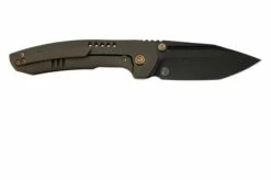 WE Knife Trogon WE22002-2 Bronze Titanium, Black Stonewashed CPM 20CV Pocket Knife -KNIVESANDTOOLS Sales WKWE22002 2 02 weknife