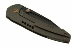 WE Knife Trogon WE22002-2 Bronze Titanium, Black Stonewashed CPM 20CV Pocket Knife -KNIVESANDTOOLS Sales WKWE22002 2 07 weknife