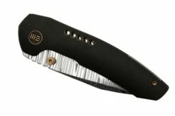 WE Knife Trogon WE22002B-DS1 Black Titanium, Heimskringla Damasteel Pocket Knife -KNIVESANDTOOLS Sales WKWE22002B DS1 06 weknife