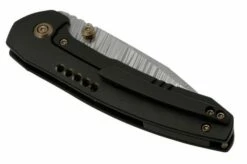 WE Knife Trogon WE22002B-DS1 Black Titanium, Heimskringla Damasteel Pocket Knife -KNIVESANDTOOLS Sales WKWE22002B DS1 07 weknife