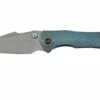 WE Knife High-Fin, WE22005-3, Blue Titanium, Grey CPM-20CV Pocket Knife