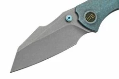 WE Knife High-Fin, WE22005-3, Blue Titanium, Grey CPM-20CV Pocket Knife -KNIVESANDTOOLS Sales WKWE22005 3 03 weknife