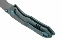 WE Knife High-Fin, WE22005-3, Blue Titanium, Grey CPM-20CV Pocket Knife -KNIVESANDTOOLS Sales WKWE22005 3 04 weknife