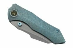 WE Knife High-Fin, WE22005-3, Blue Titanium, Grey CPM-20CV Pocket Knife -KNIVESANDTOOLS Sales WKWE22005 3 06 weknife