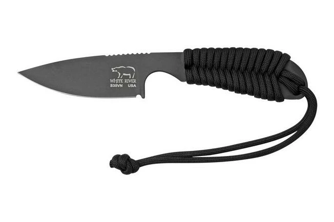 White River Knives M1 Backpacker, Black Paracord, Coated Neck Knife 3 White River Knives M1 Backpacker, Black Paracord, Coated Neck Knife