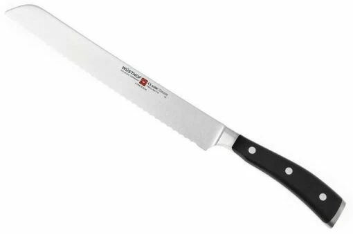 Wüsthof Classic IKON Bread Knife 23 Cm (9") -KNIVESANDTOOLS Sales WU4166 23 01 wusthof classic ikon black wu4166 23 d1