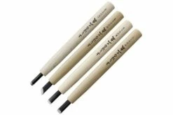Yoshiharu Y-4 Mitomoto Japanese Wood Carving Knives, Set Of 4