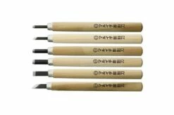 Yoshiharu KL-6 Maruichi Japanese Wood Carving Knives, Set Of 6 In Plastic Case